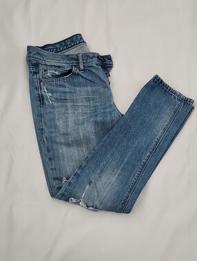 Roxy Blue Women's Distressed Boyfriend Jeans